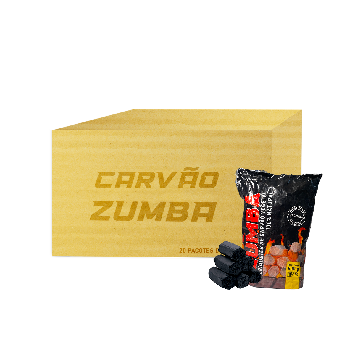 Box Carvão Zumba 20 kg 500 gramas