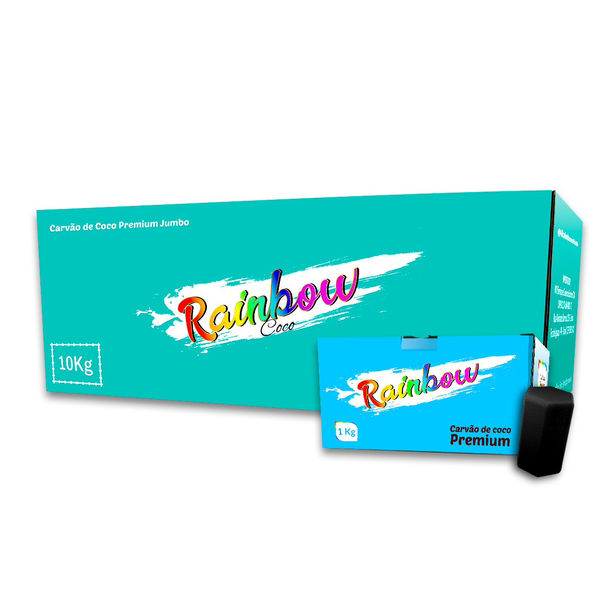 Carvão Rainbow Coco Jumbo 1kg